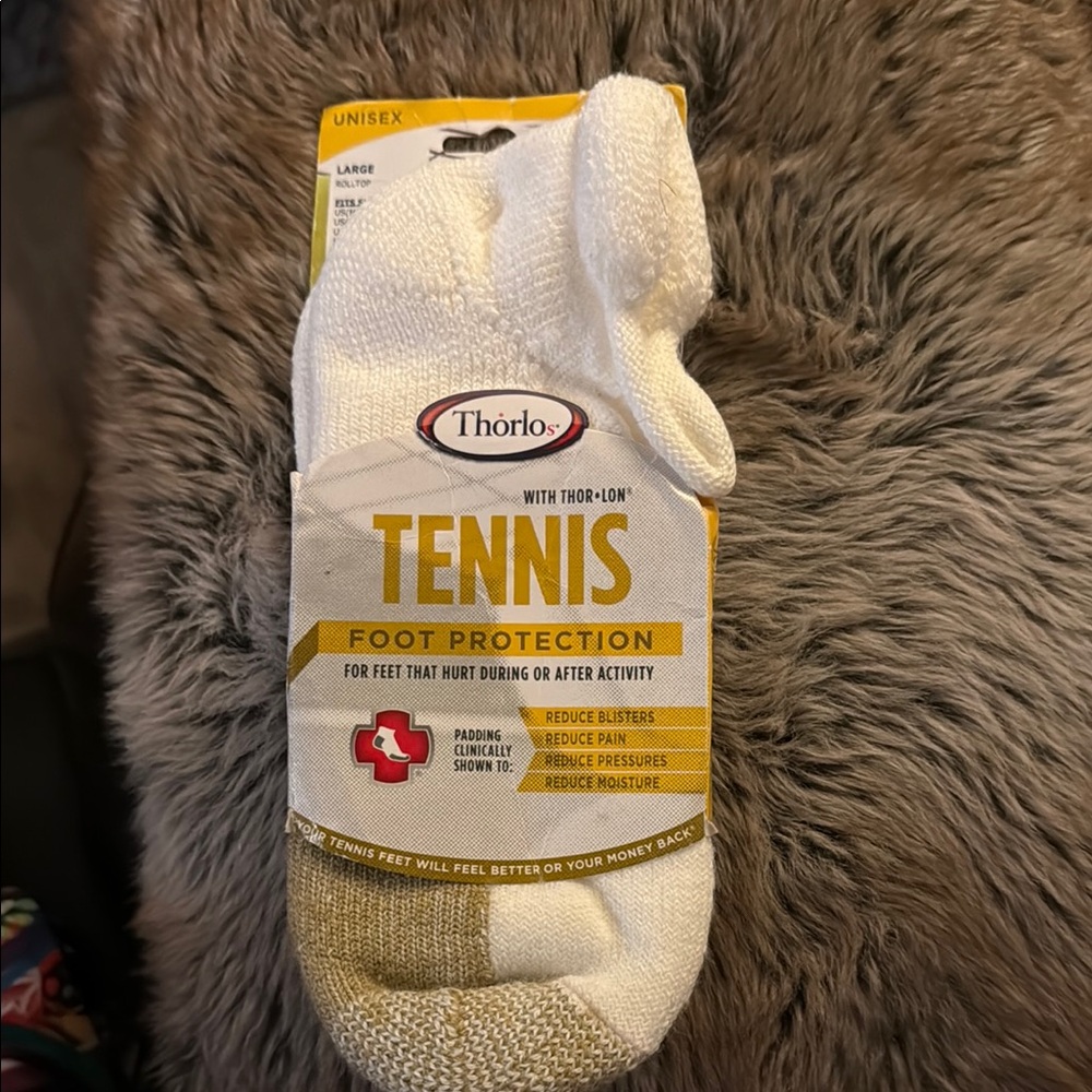 Thoro Tennis Foot Protection Socks - White and Gold